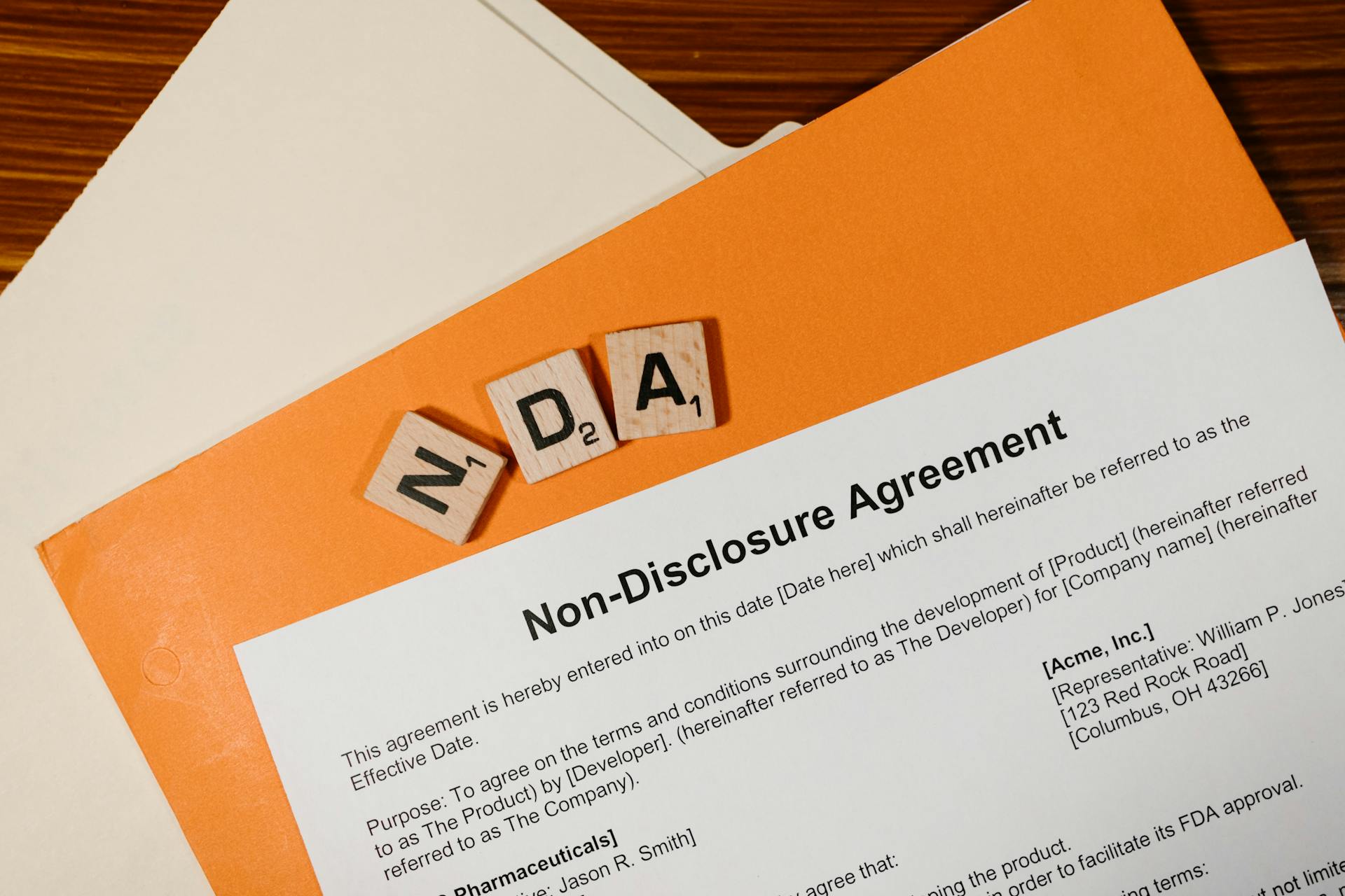 I legal None Disclosure Agreement business law document
