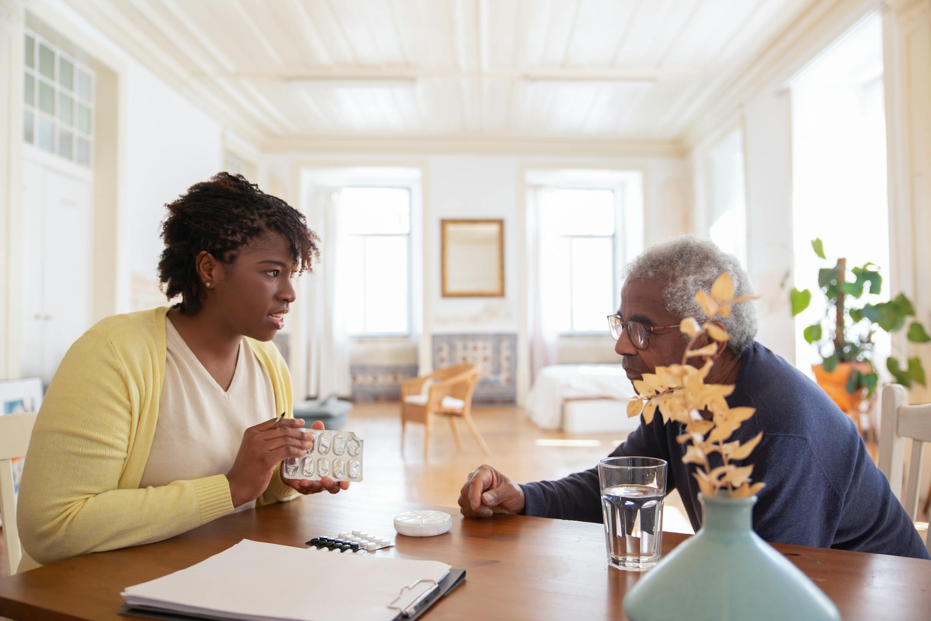 A parent and child meet to discuss agreements